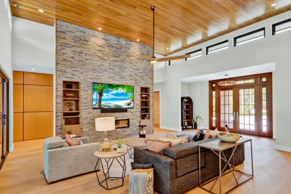 Luxury custom home build interior showcasing Japandi-inspired design and craftsmanship by Newberry Homes in Daytona Beach, Florida.