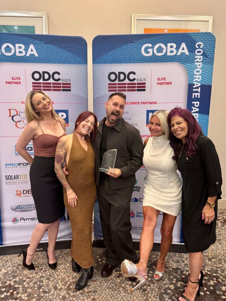 The Newberry team poses with their GOBA award