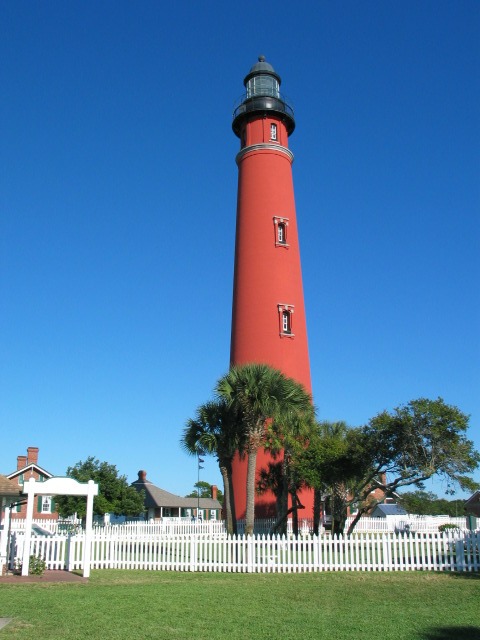 The Ponce Inlet lighthouse in Ponce Inlet, Florida