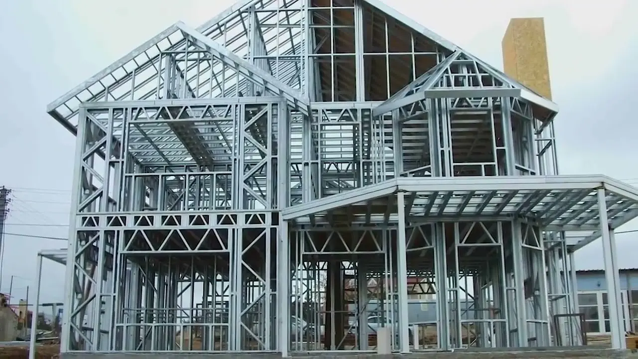 house frame built from steel